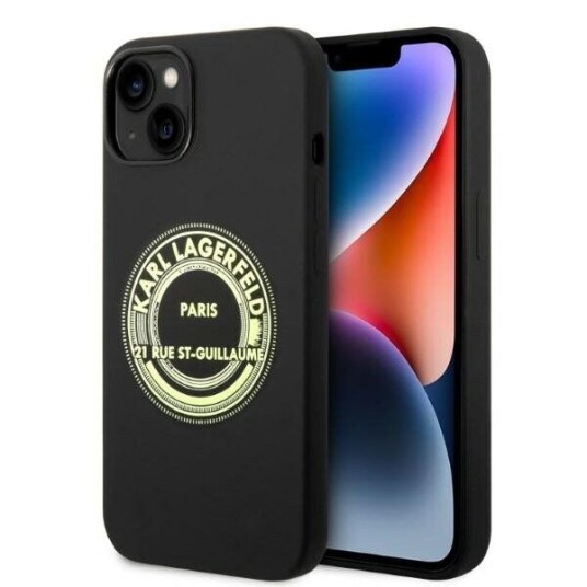Karl Lagerfeld Silikon Deksel til iPhone 14 Plus - Svart Hardcase