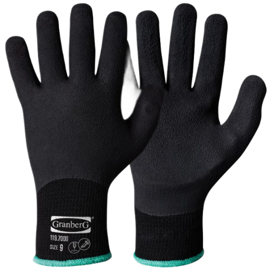 Granberg polyester liner nålbestandige hansker, svart, 1 par, SGR-119-7000 8