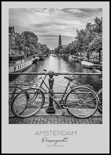 In focus: AMSTERDAM Prinsengracht Plakat Plakat / 30x40cm