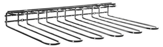 Catsson Int Group LTD Veggmontert Vinglasstativ Svart - 5 seksjoner