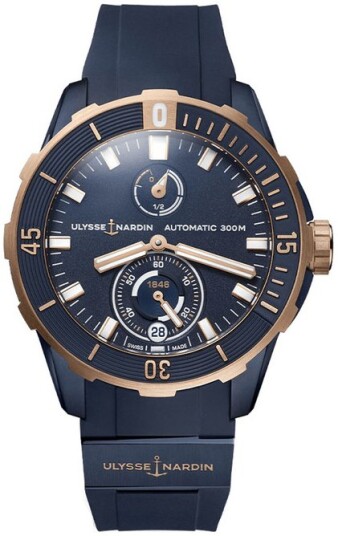 Ulysse Nardin Herreklokke 1185 170 3 BLUE Diver Blå/Gummi Ø44 mm