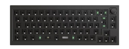 Keychron Q2 QMK Custom Knob version - Barebone ISO - Gamingtastatur - Uten numpad - Svart