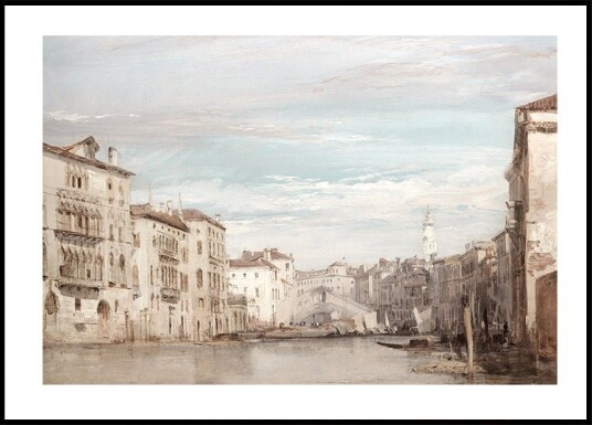 The Grand Canal Venice Looking Toward The Rialto By Richard Parkes Bonington Plakat Plakat / 30x40cm