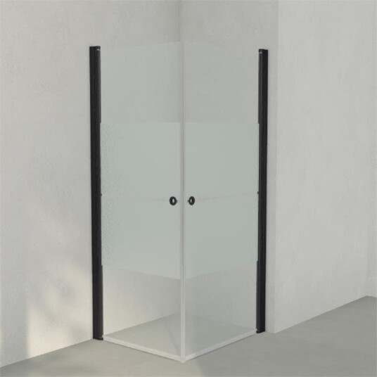 INR Iconic Nordic Rooms Dusjhjørne Linc Angel Original, Frostet/stripe Glass Svart Matt / 80x90cm Stripe INR Iconic Nordic Rooms Dusjhjørne Linc Angel Original, Frostet/stripe Glass Svart Matt / 80x90cm Stripe