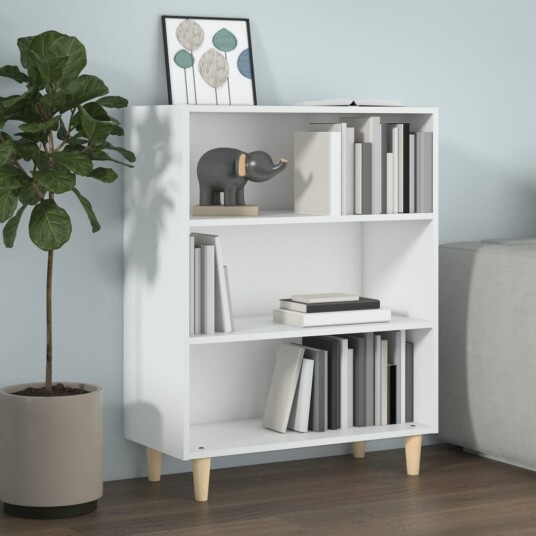 vidaXL Skjenk hvit 69,5x32,5x90 cm konstruert tre