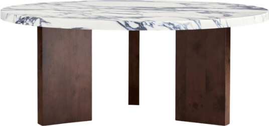 Decotic Eden Salongbord Ø90 Hvit Stein/ Mørk Eik Decotic Eden Salongbord Ø90 Hvit Stein/ Mørk Eik