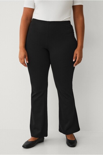 Ellos Plus collection Puntoleggings med bootcut Svart