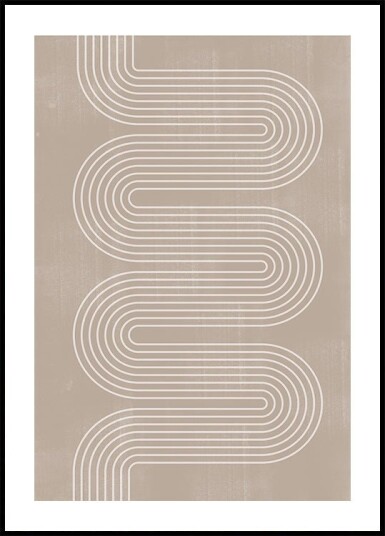 Curved Line Harmony Plakat / 70x100cm