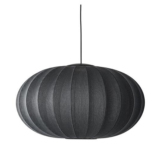 Made By Hand Knit-Wit Oval Taklampe Ø76 Sort LED