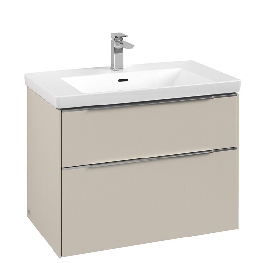 Villeroy & Boch Subway 3.0 Servantskap m/2 skuffer 772x576x478 mm Lys Grå Matt Villeroy & Boch Subway 3.0 Servantskap m/2 skuffer 772x576x478 mm Lys Grå Matt