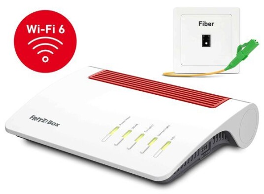 AVM Fritz!Box 5590 Fiber Trådløs Ruter Wi-Fi 6 med Dual-Band og VoIP