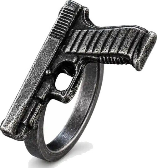 Maverick oksidert statementring med rått design