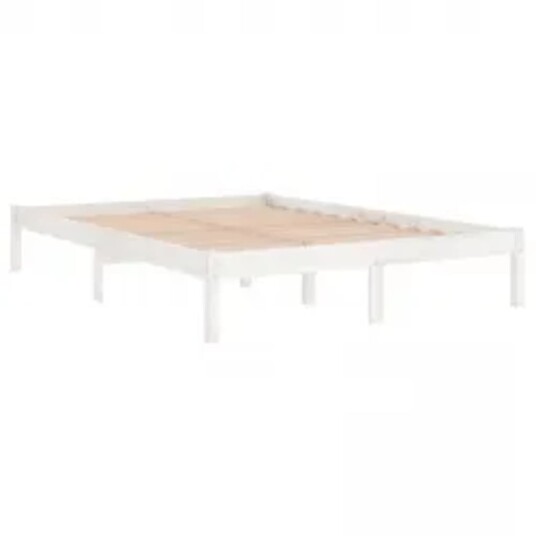 vidaXL Sengeramme hvit heltre 180x200 cm 6FT Super King