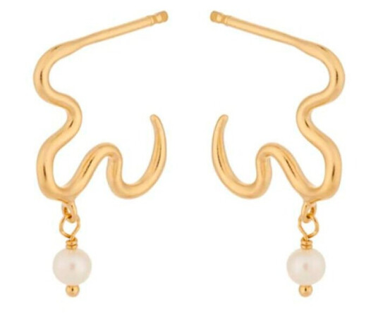 Pernille Corydon Ocean Dream Øreringe 18 kt. Forgyldt E-112-GP - Dame - 925 sterling silver