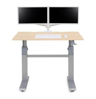 Ergotron Workfit-dl 48 Sit-stand Desk Maple