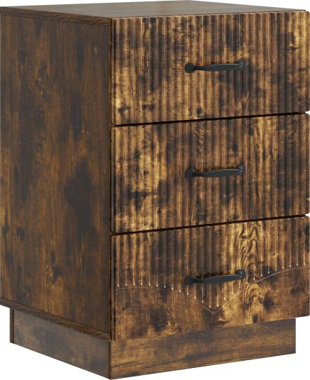 Nattbordskap Røkt Eik 43 x 41 x 63,5 cm Konstruert tre