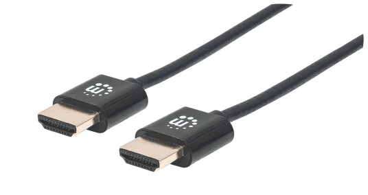 MANHATTAN MH Cable, Ultra Thin HDMI, HDMI-Male/HDMI-Male, 1m, Black, B