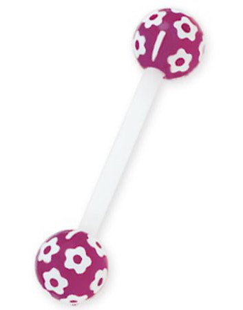 Sweet Flowers Purple Tungepiercing