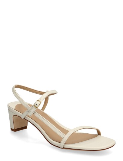 Lauren Ralph Lauren Lainee Mid Heel Nappa Leather Sandal Cream 41