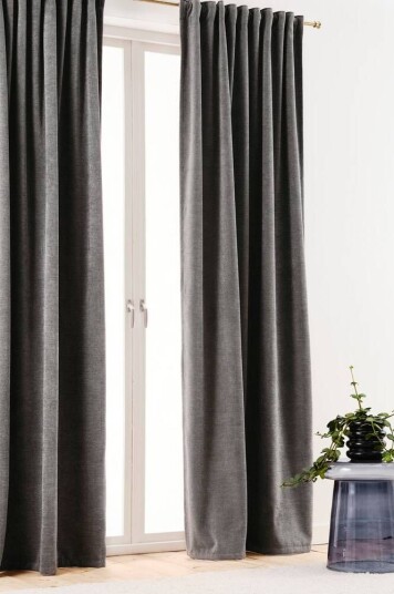 Jotex CHLOE gardin med multifunksjonsbånd 2-pk Grå 1597895-03-250 1597895-03-300