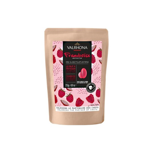 Valrhona Sjokolade M/bringebær 250g 