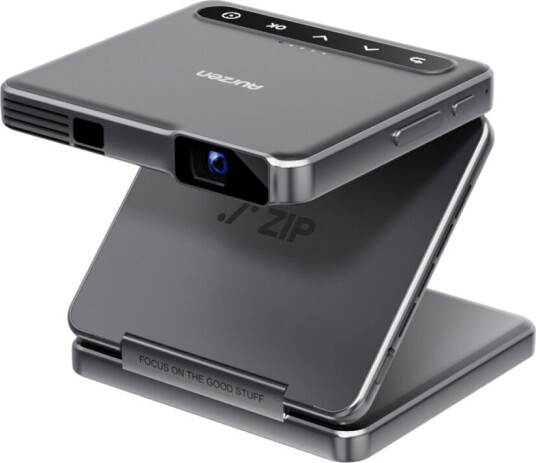 Aurzen Zip Tri Fold Portable Mini Projektor Mørk Grå Aurzen Zip Tri Fold Portable Mini Projektor Mørk Grå