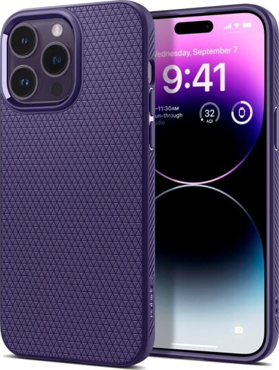 Spigen Liquid Air Mobildeksel til iPhone 14 Pro - Deep Purple