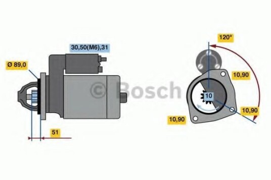 Starter BOSCH 0 986 020 170