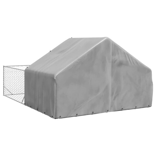 Vidaxl Utendørs Hundekennel Med Løpegård 5X3X1.9 M Galvanisert Stål Vidaxl Utendørs Hundekennel Med Løpegård 5X3X1.9 M Galvanisert Stål