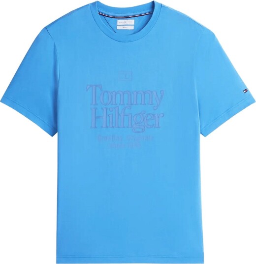 Tommy Hilfiger Front Text Seasonal Graphic Tee Blue XL