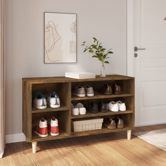 vidaXL Skoskap r?kt eik 102x36x60 cm konstruert tre vidaXL Skoskap r?kt eik 102x36x60 cm konstruert tre