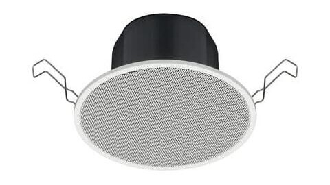 Toa Høyttaler Passiv Innfelt Rund 5" 6w 100v Hvit, M/firedome, En54