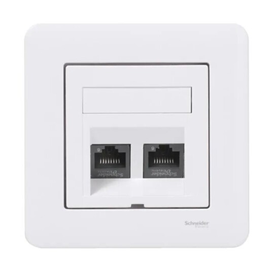 Schneider Electric Exxact Innfelt UTP-nettverksuttak Cat.6 2-porters