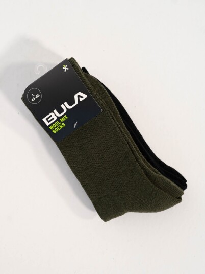 Bula 2-Pack Wool Sock Grønn 40-42
