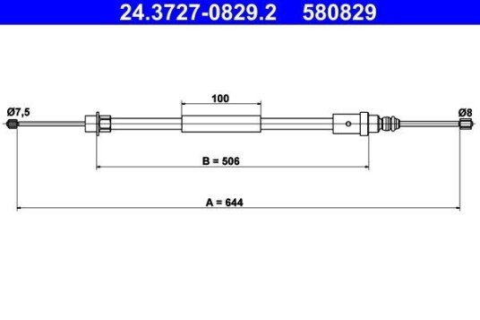 Bremsewire ATE 24.3727 0829.2