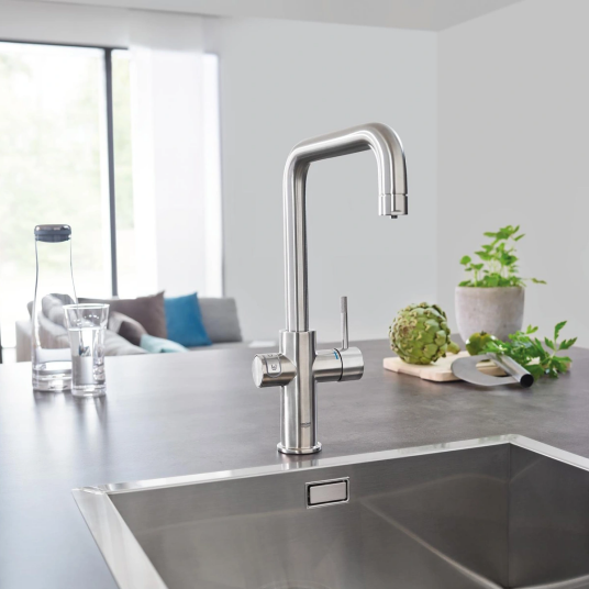 GROHE BLUE HOME KJØKKENARMATUR M/U-TUT OPPSTARTSSETT SUPERSTEEL