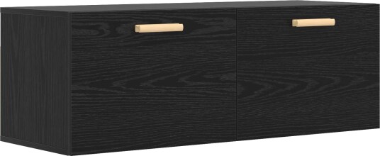 vidaXL Veggskap Svart eik 100 x 36,5 x 35 cm Konstruert tre