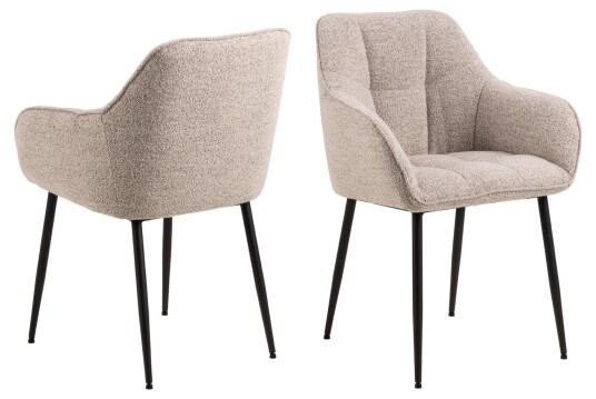 Brenda spisestuestoler med armlener beige. Brenda spisestuestoler med armlener beige.