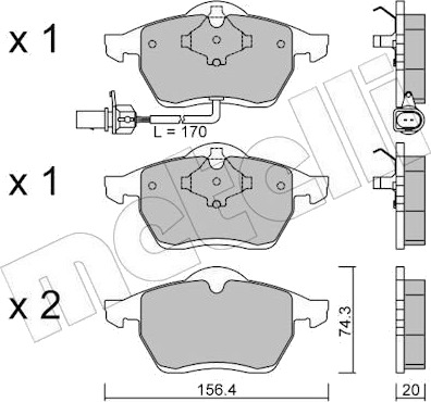 METELLI 22 0279 1 Bremseklosser