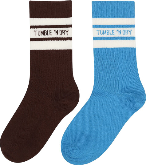 TUMBLE "N DRY Tnd Tumble Socks Colour 2 Pack   Blue   35/38