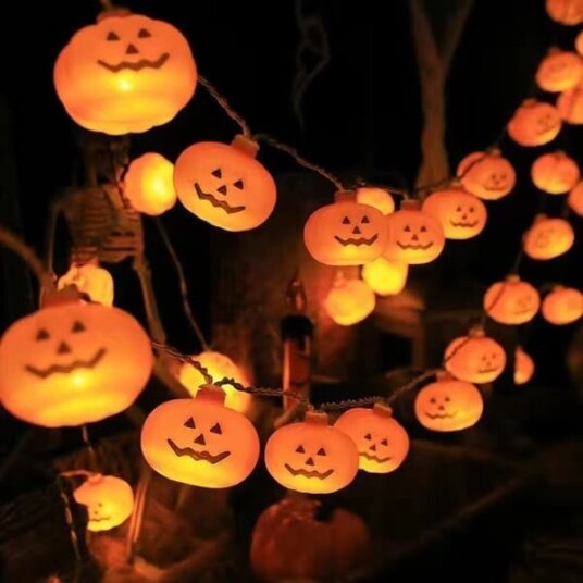 Halloween LED-Lysslynge med Gresskar og Spøkelser 3 m 20 LED