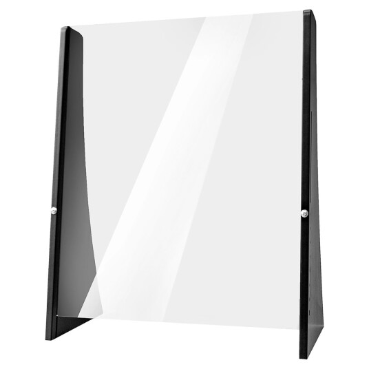 PULSIVA Beskyttelsevegg Prevent herdet glass; 65x30x80 cm (BxDxH); Svart