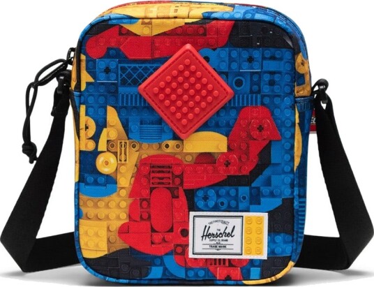 Lego Herschel Heritage crossbody veske abstrakt klossemønster 5009271 Lego Herschel Heritage crossbody veske abstrakt klossemønster 5009271
