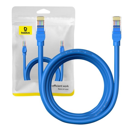 Round Cable Ethernet RJ45 Cat.6 3m (blue)