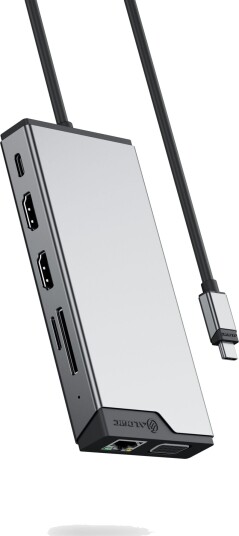 Alogic DUCDDV3V2 Mini 12-i-1 Dokkingstasjon USB-A USB-C Gigabit Ethernet HDMI VGA Sølv