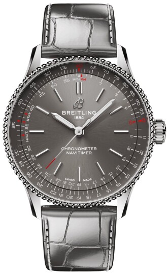 Breitling Herreklokke A17327381B1P1 Navitimer Automatic 36 Grå/Lær Breitling Herreklokke A17327381B1P1 Navitimer Automatic 36 Grå/Lær