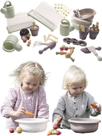 Dantoy Green Garden Planteskolesett i svanemerket plast passer for barnehager 54 deler