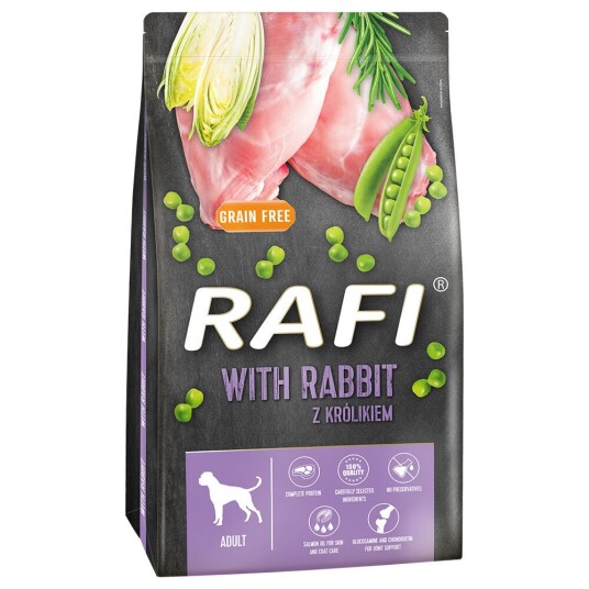 Rafi Voksen Hundemat med Kanin - 10 kg Glutenfri Tørrfôr Rafi Voksen Hundemat med Kanin - 10 kg Glutenfri Tørrfôr