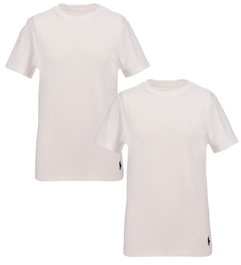 Polo Ralph Lauren White 2 Pack Bomull Crew T Skjorte XL/18 20 år