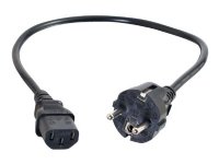C2G - Strømkabel - IEC 60320 C13 til CEE 7/7 (hann) - 2 m - formstøpt - svart - Europa